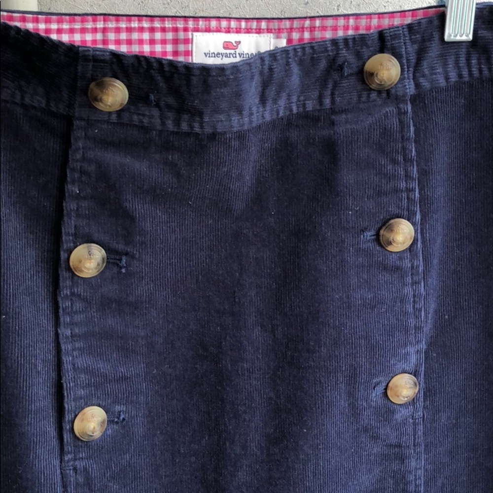 vineyard vines nwot navy buttoned skirt